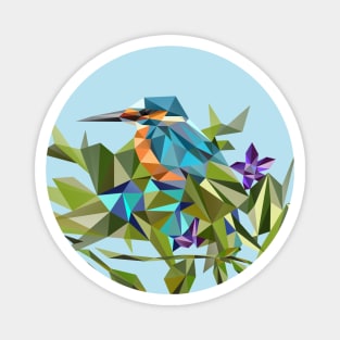 Common Kingfisher (halcyon) in Triangles Magnet